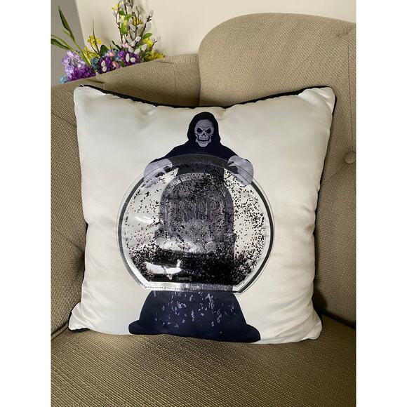 Set of Grim Reaper Double Sided Halloween Throw Pillows - Picture 3 of 16